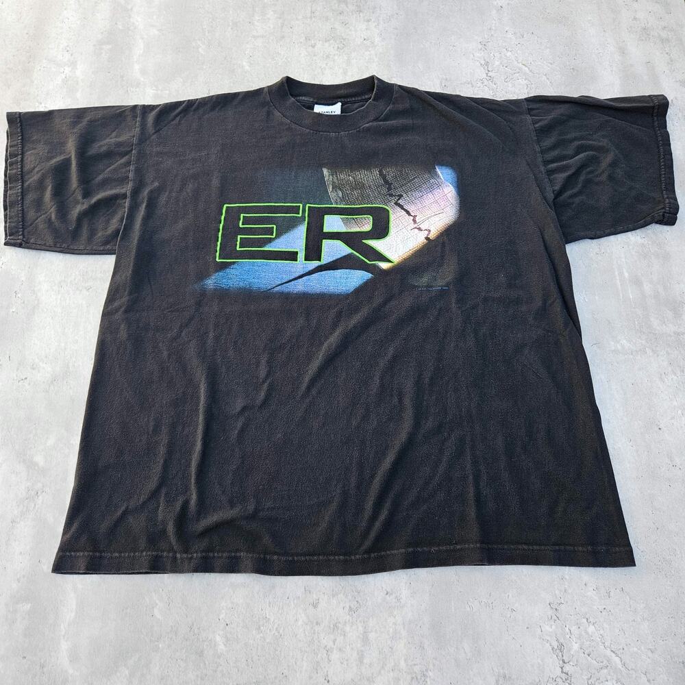 Vintage ER TV Series Shirt Black Size XL 1996 Warner Brothers